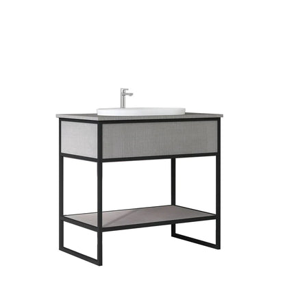 DIO 900mm Vanity Cabinet for Insert Basin - Costa Oak - 900mm x 547mm x 830mm / Costa Oak / Cabinet Only