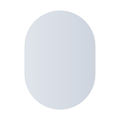 Thermogroup Pill Shape Polished Edge Glue-to-Wall Mirror Includes Demister