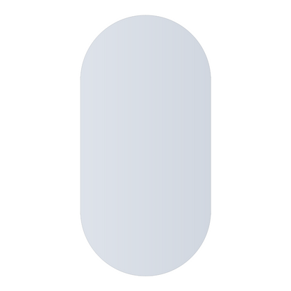 Thermogroup Ablaze Pill Shape Polished Edge Glue-to-Wall Mirror
