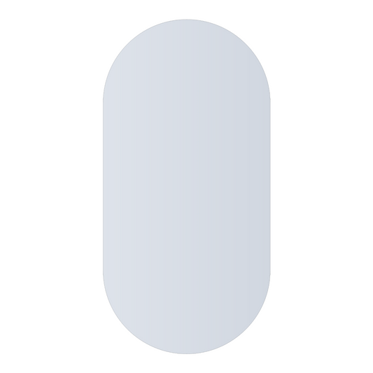 Thermogroup Ablaze Pill Shape Polished Edge Glue-to-Wall Mirror