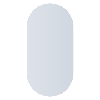 Thermogroup Ablaze Pill Shape Polished Edge Glue-to-Wall Mirror Includes Demister