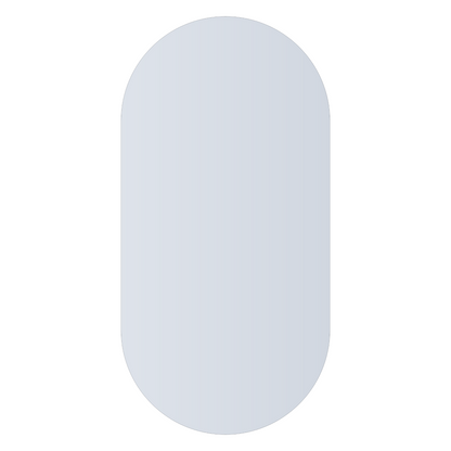 Thermogroup Pill Shape Polished Edge Mirror with Hangers Includes Demister