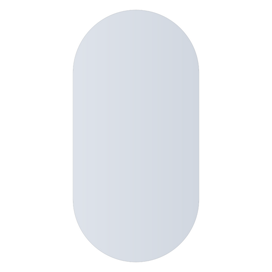 Thermogroup Pill Shape Polished Edge Mirror with Hangers Includes Demister