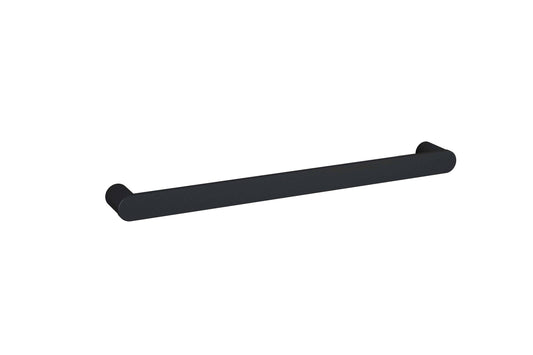 DSP6B Matt Black Flat Pill Single Bar Heated Towel Rail