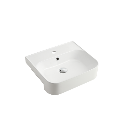 Oliveri Dublin Semi-Recessed Basin with 1 Taphole White