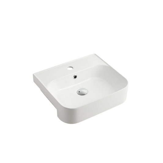Oliveri Dublin Semi-Recessed Basin with 1 Taphole White