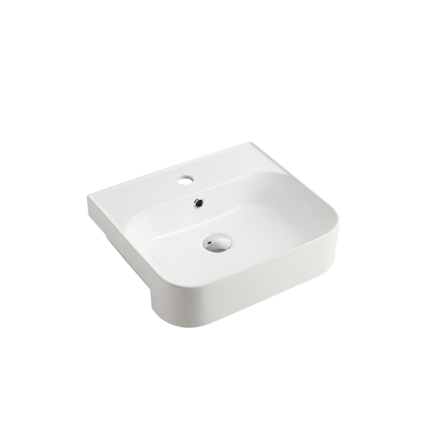 Oliveri Dublin Semi-Recessed Basin with 1 Taphole White