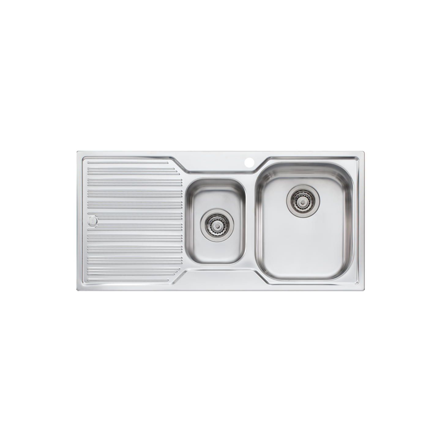 Oliveri Diaz 1 And 1/2 Bowl Sink With Left Drainboard and Taphole Stainless Steel