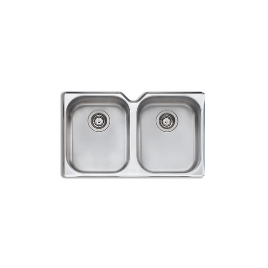 Oliveri Diaz Double Bowl Undermount Sink Stainless Steel