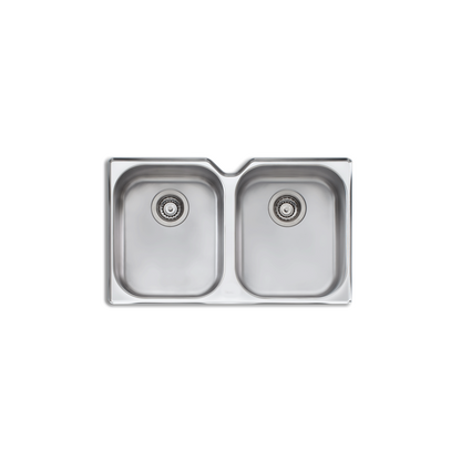 Oliveri Diaz Double Bowl Undermount Sink Stainless Steel
