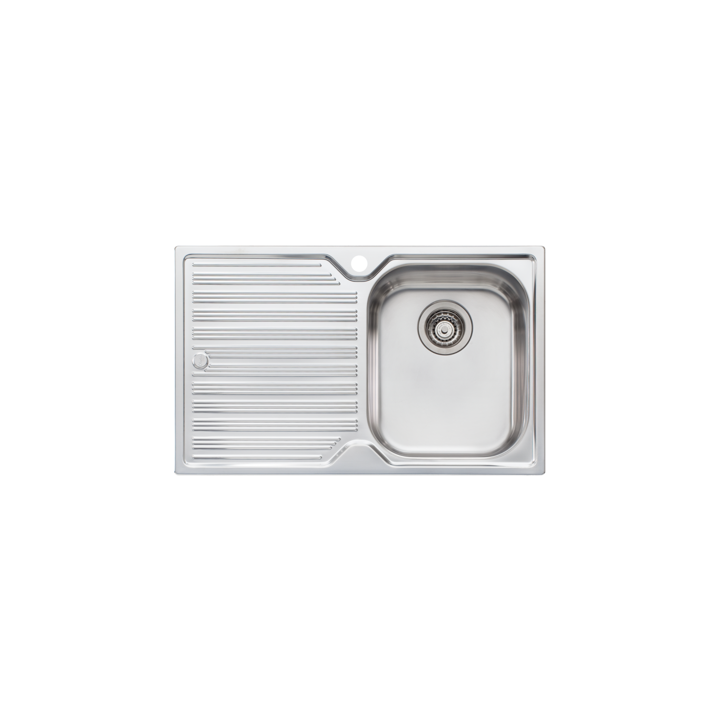 Oliveri Diaz Single Bowl Sink With Left Drainboard and Taphole Stainless Steel