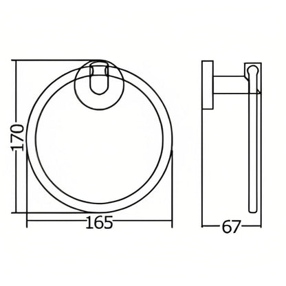 INSPIRE RONDO TOWEL RING  165MM