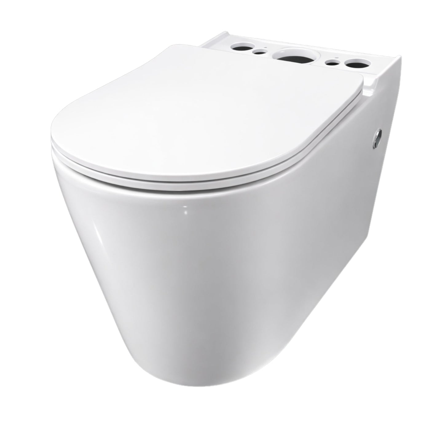 INSPIRE ALZANO RIMLESS BACK-TO-WALL TOILET SUITE AND SPA SMART BIDET SEAT WITH REMOTE CONTROL D-SHAPE