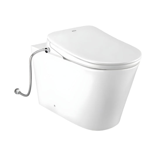 INSPIRE ALZANO RIMLESS WALL-FACED TOILET PAN AND SPA SMART BIDET SEAT WITH REMOTE CONTROL D-SHAPE