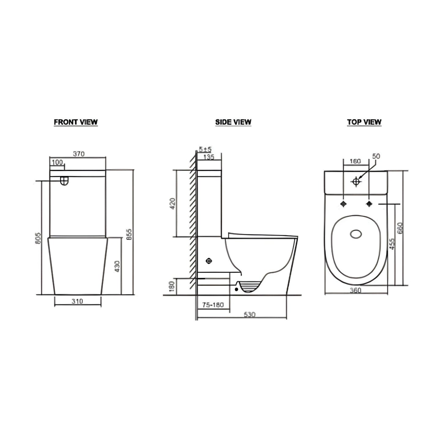 INSPIRE RADIANT RIMLESS BACK-TO-WALL TOILET SUITE AND SPA SMART BIDET SEAT WITH REMOTE CONTROL D-SHAPE