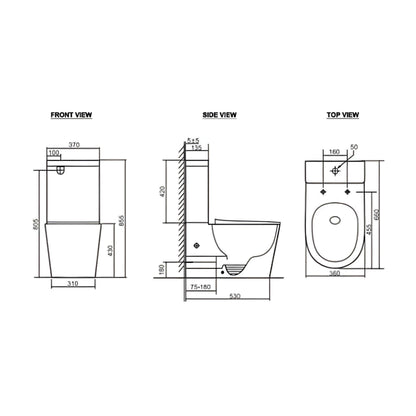 INSPIRE RADIANT RIMLESS BACK-TO-WALL TOILET SUITE AND SPA SMART BIDET SEAT WITH REMOTE CONTROL D-SHAPE