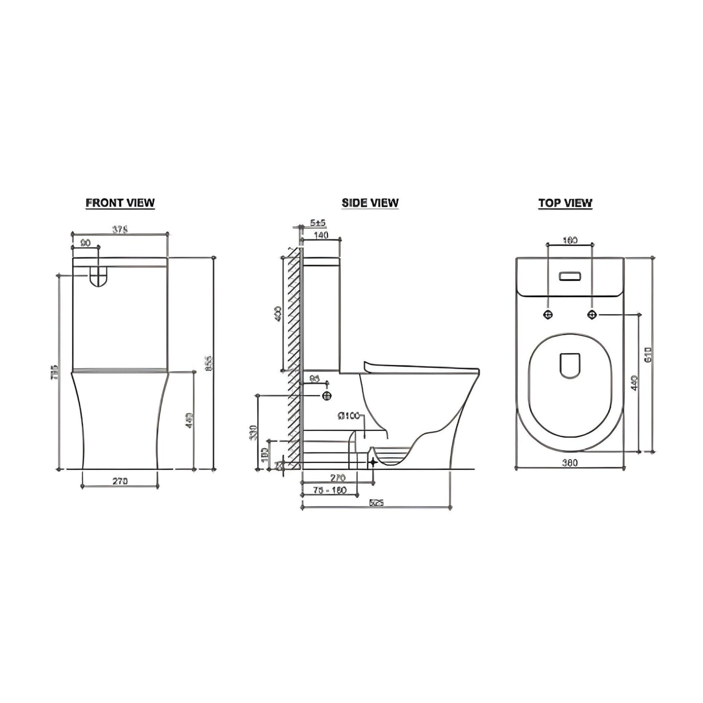 INSPIRE ZENITTI BACK-TO-WALL TOILET SUITE AND SPA SMART BIDET SEAT WITH REMOTE CONTROL D-SHAPE
