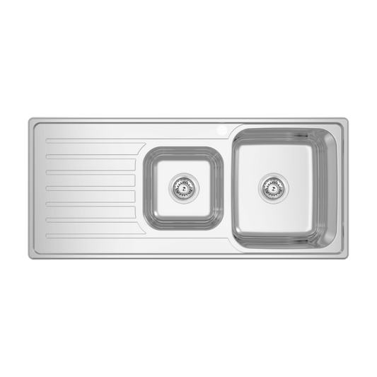 EC One & Three Quarter Right Hand Bowl & Drainer