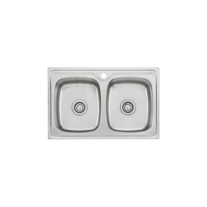 Oliveri Endeavour Double Bowl Universal Sink Stainless Steel