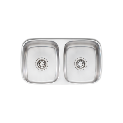 Oliveri Endeavour Double Bowl Undermount Sink Stainless Steel
