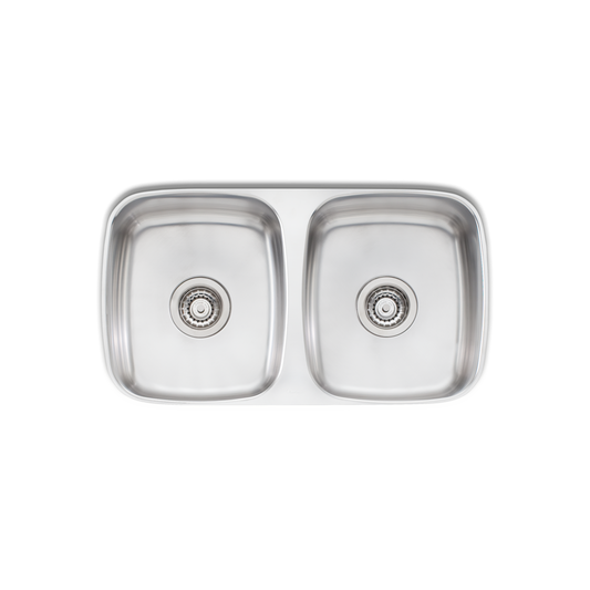 Oliveri Endeavour Double Bowl Undermount Sink Stainless Steel