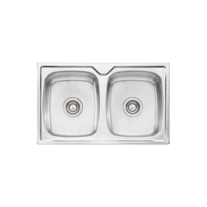 Oliveri Endeavour Double Bowl Topmount Sink Stainless Steel