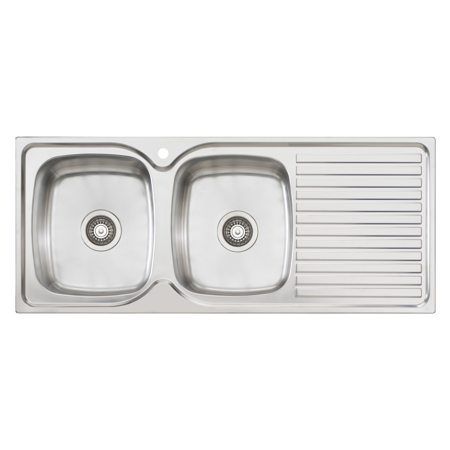 Oliveri Endeavour Double Bowl Sink With Right Drainboard Stainless Steel