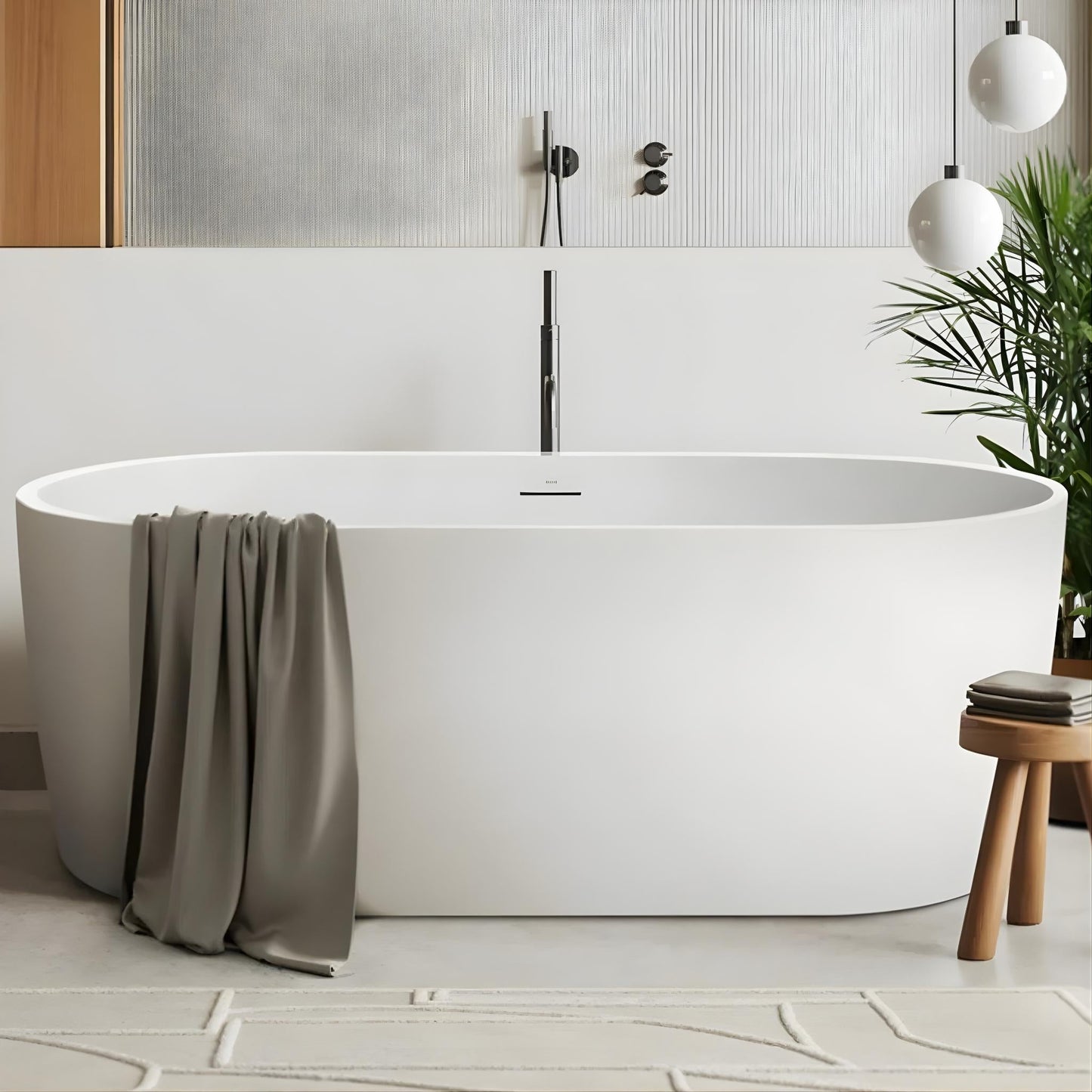 DECINA ELISI FREESTANDING BATH WITH INTEGRATED OVERFLOW  1700MM