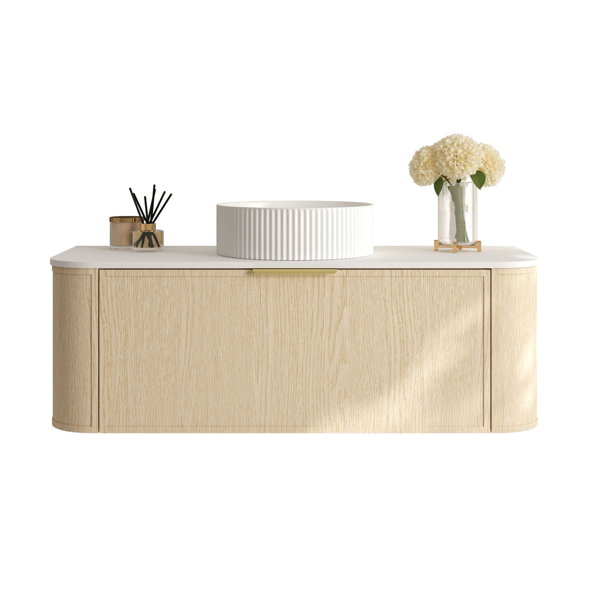 Elva 1200mm Wall-Hung Cabinet - Natural Oak
