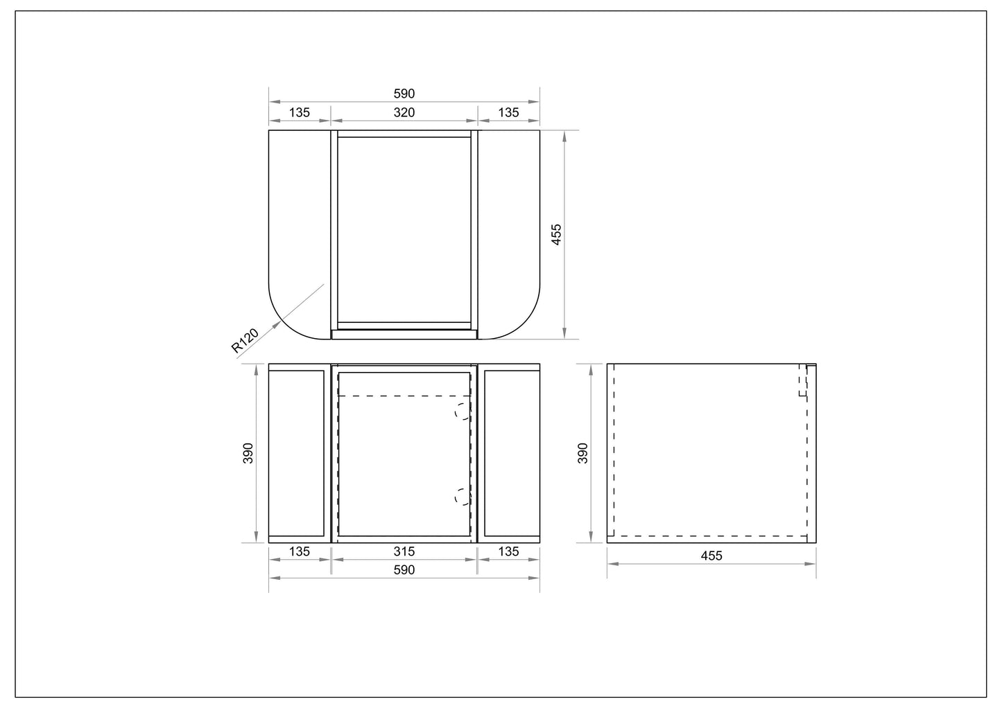 Elva 600mm Wall-Hung Cabinet - Natural Oak