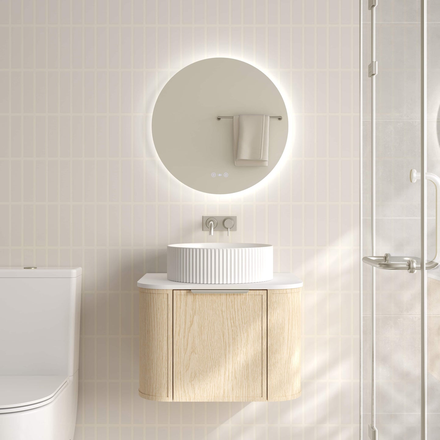Elva 600mm Wall-Hung Cabinet - Natural Oak