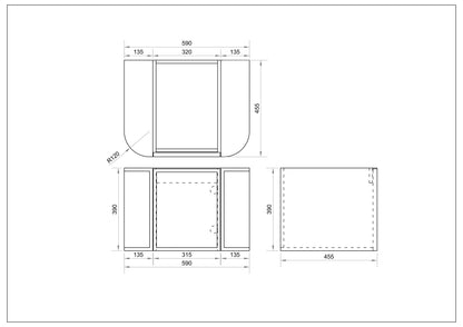 Elva 600mm Wall-Hung Cabinet - Natural Oak