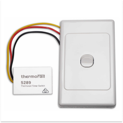 Thermorail 240V Straight 550 Round Heated Towel Ladder w/Eco Timer