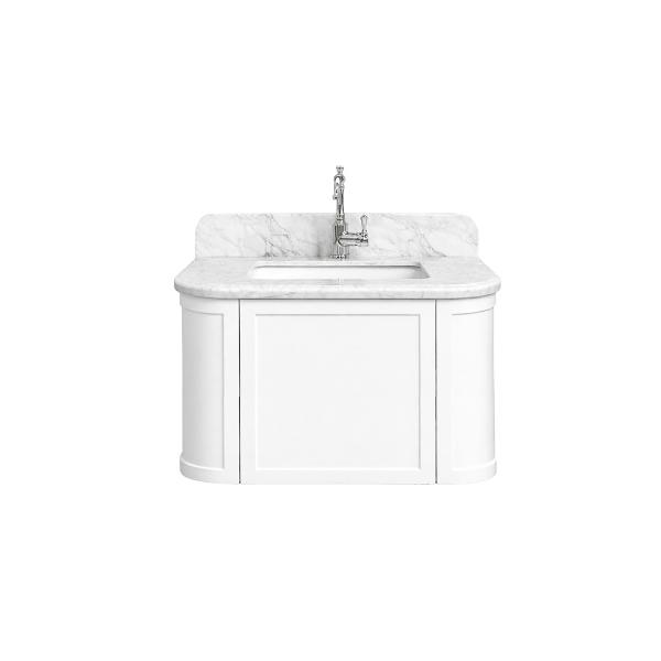 Evara 750mm Vanity with Real Marble Top & Ceramic Undercounter Basin