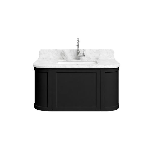 Evara 900mm Vanity with Real Marble Top & Ceramic Undercounter Basin