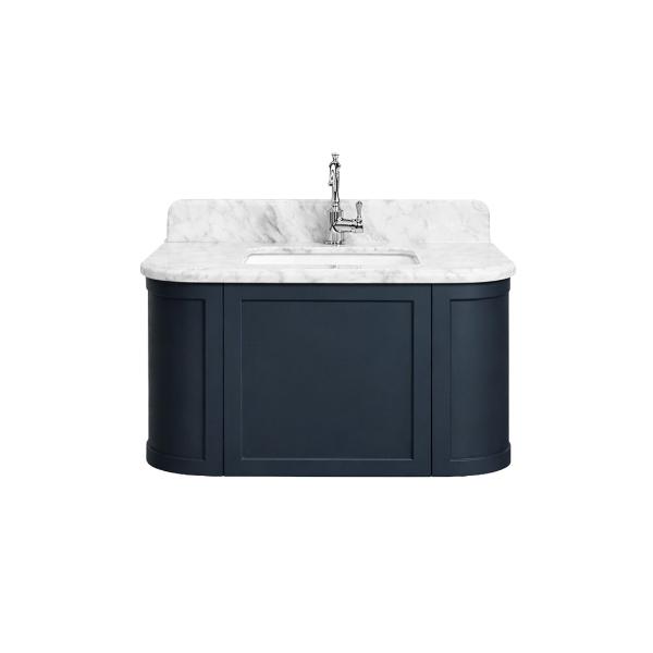 Evara 900mm Vanity with Real Marble Top & Ceramic Undercounter Basin