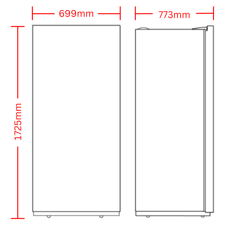 Electrolux ERE5047SC-R 466L Stainless Steel Upright Fridge