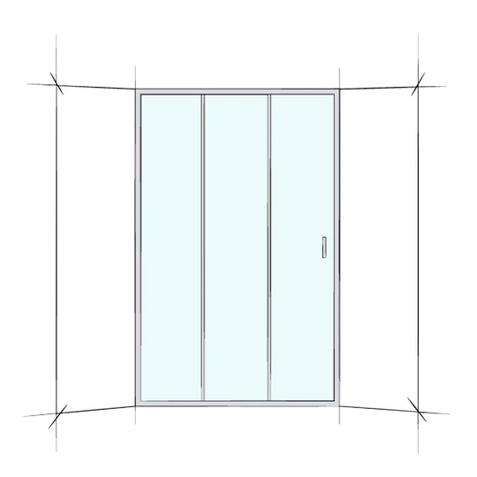 Custom Framed Sliding Wall-To-Wall (2 Door Sliding) - Up to 1800 / Georgian Wire