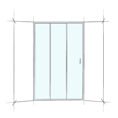 Custom Framed Sliding Wall-To-Wall (2 Door Sliding) - Up to 1400 / Spotwood
