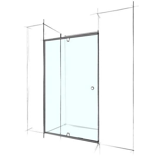 Custom Semi-Frameless Wall-To-Wall (2 Panels) - Up to 1800 / Bronze