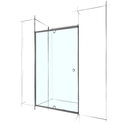 Custom Semi-Frameless Wall-To-Wall (2 Panels) - Up to 1400 / Georgian Plate