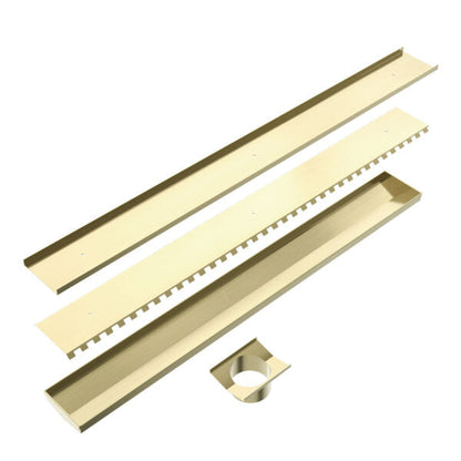 Nero 900mm Tile Insert Channel Floor Grate (50mm/89mm Outlet Options)