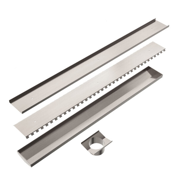Nero 900mm Tile Insert Channel Floor Grate (50mm/89mm Outlet Options)