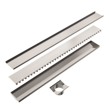 Nero 900mm Tile Insert Channel Floor Grate (50mm/89mm Outlet Options)