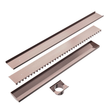 Nero 900mm Tile Insert Channel Floor Grate (50mm/89mm Outlet Options)