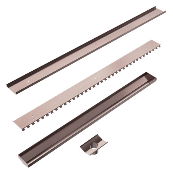 Nero 900mm Tile Insert Channel Floor Grate (50mm/89mm Outlet Options)