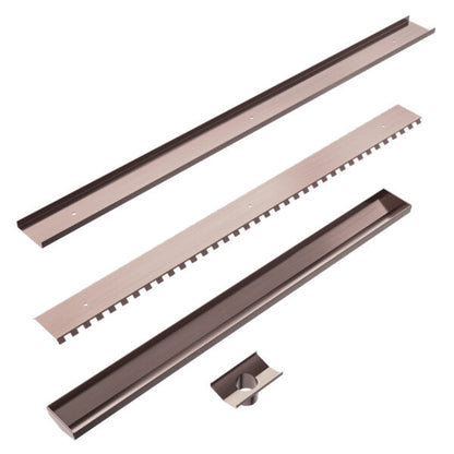 Nero 900mm Tile Insert Channel Floor Grate (50mm/89mm Outlet Options)
