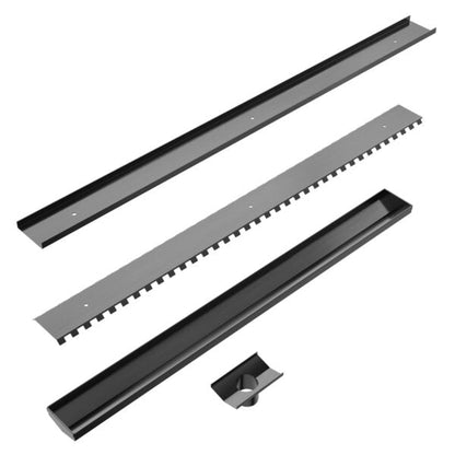 Nero 900mm Tile Insert Channel Floor Grate (50mm/89mm Outlet Options)