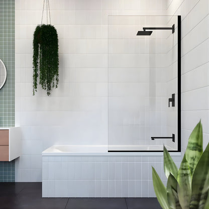 DECINA FITZROY FRAMELESS PIVOT PANEL BATH SHOWER SCREEN