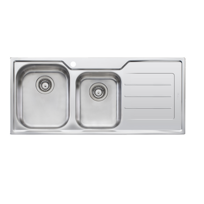 Oliveri Flinders 1 & 3/4 Bowl Left Sink with Drainer